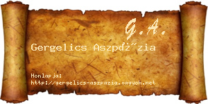 Gergelics Aszpázia névjegykártya